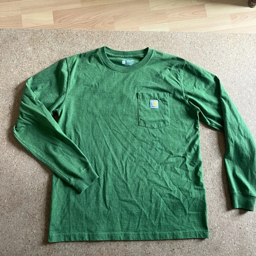 Carhartt men’s long sleeve pocket t size large - Picture 1 of 5
